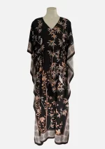 Bamboo Breeze Black Kaftan Dress