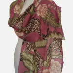 Leopard Luxe Ruby Pink Merino Wool Printed Scarf