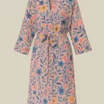 Salmon Botanical Garden Modal Robes (Free Size) HAB-03