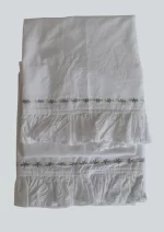 White Cotton Embroidery Pillowcases Cotton JA-25 - Image 2