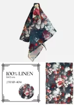 Midnight Floral Linen Tea Towels HAB-404 - Image 2