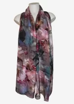 Blushing Rose Silk Long Scarf FW-903 - Image 3