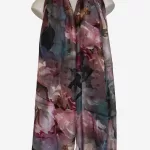 Blushing Rose Silk Long Scarf FW-903