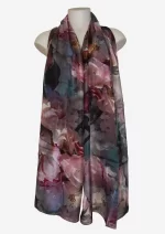 Blushing Rose Silk Long Scarf FW-903