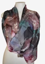 Blushing Rose Silk Long Scarf FW-903 - Image 2