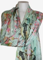 Blossom Song Silk Long Scarf FW-921 - Image 2