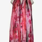 Pink Mirage Silk Long Scarf FW-927