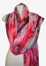 Pink Mirage Silk Long Scarf FW-927 - Image 2