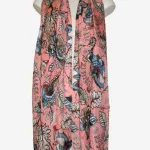 Coral Garden Silk Long Scarf FW-931