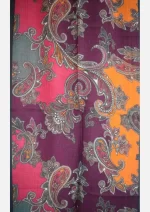 Cafe Paisley Merino Wool Printed Scarf - Image 3