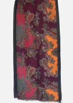 Cafe Paisley Merino Wool Printed Scarf - Image 4