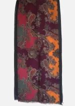 Cafe Paisley Merino Wool Printed Scarf - Image 2