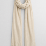 Beige - Silk Cashmere Wool Scarf