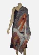 Divine 09 Merino Wool Printed Scarf