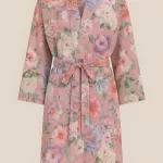 Pink Peony Garden Modal Robes (Free Size) HAB-04