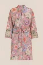 Pink Peony Garden Modal Robes (Free Size) HAB-04