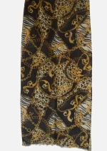 Gold Safari Merino Wool Printed Scarf - Image 2