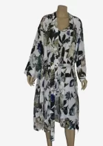 Ivory Medow Silk Robe Jacket (Free Size) HAB-02