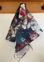 Midnight Floral Linen Tea Towels HAB-404 - Image 3