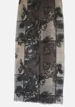 Ivory Drift Merino Wool Printed Scarf - Image 2