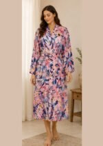 Salmon Botanical Garden Modal Robes (Free Size) HAB-03
