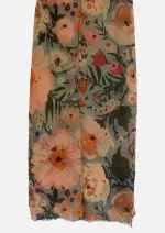 Peach Blossom Merino Wool Printed Scarf - Image 2