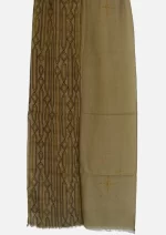 Sandstone Merino Wool Printed Scarf - Image 2