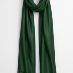 Green Silk Cashmere Wool Scarf