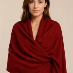 Merlot Cashmere Wool Scarf