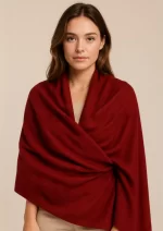 Merlot Cashmere Wool Scarf