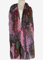 Paisley Mirage Silk Long Scarf FW-926