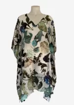 Ivory Meadow Silk Kaftan FW-902