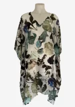 Ivory Meadow Silk Kaftan FW-902 - Image 2
