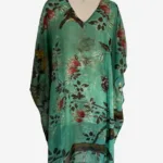 Jade Garden Silk Kaftan FW-905