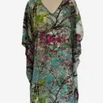 Spring Canopy Silk Kaftan FW-907