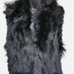 Rabbit Fur Vest Black