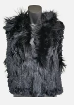 Rabbit Fur Vest Black