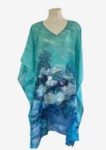 Blue Reverie Silk Kaftan FW-924 - Image 2