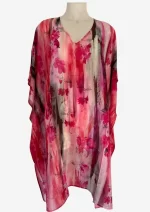 Pink Mirage Silk Kaftan FW-927