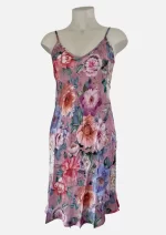 Pink Peony Garden Modal Chemise HAB-04 - Image 2