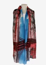 Skyline Bridge Silk Long Scarf FW-934