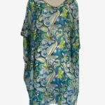 Aqua Garden Silk Kaftan FW-932