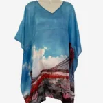 Skyline Bridge Silk Kaftan FW-934