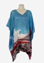 Skyline Bridge Silk Kaftan FW-934