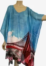 Skyline Bridge Silk Kaftan FW-934 - Image 3
