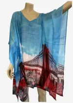 Skyline Bridge Silk Kaftan FW-934 - Image 2