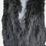 Rabbit Fur Vest Midnight Blue