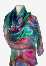 Opal Mirage Silk Long Scarf FW-923 - Image 2