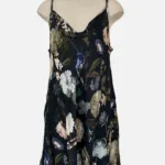 Navy Floral Modal Chemise HAB-017