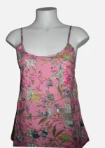 Pink Floral Cotton Short PJ  & Cami Set DPR-14 - Image 4